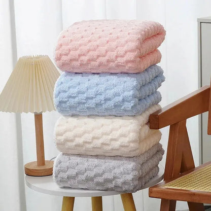 Serviette velours nuage corail - Super absorbante