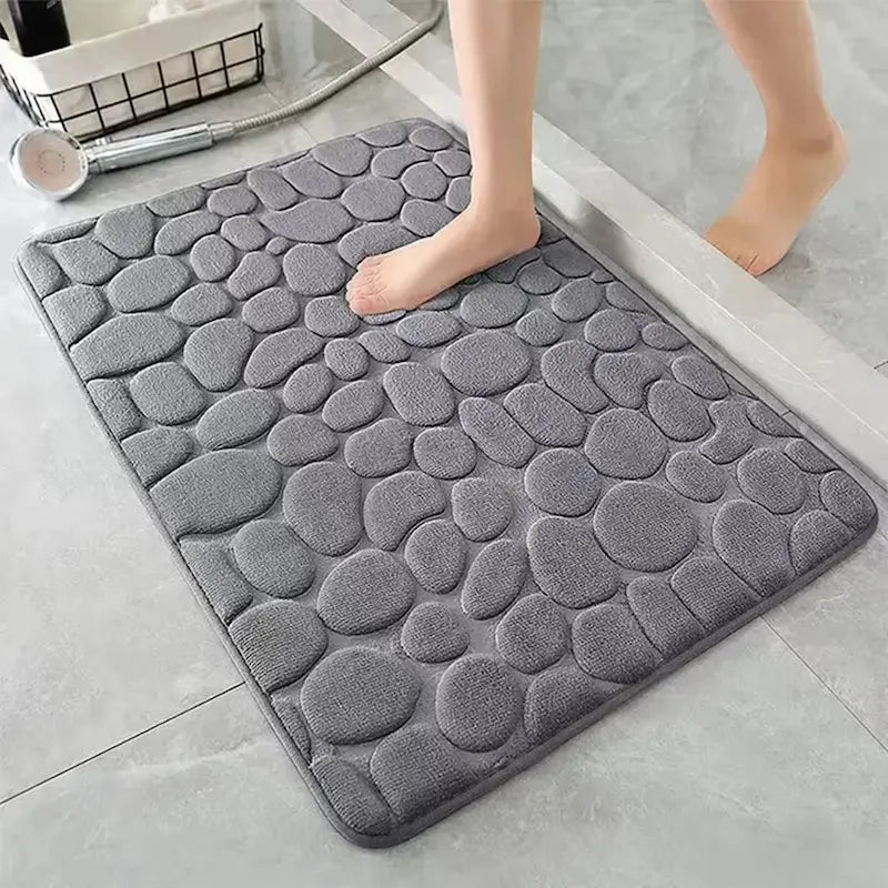 Tapis de bain 3D – Séchage Rapide & Antidérapant
