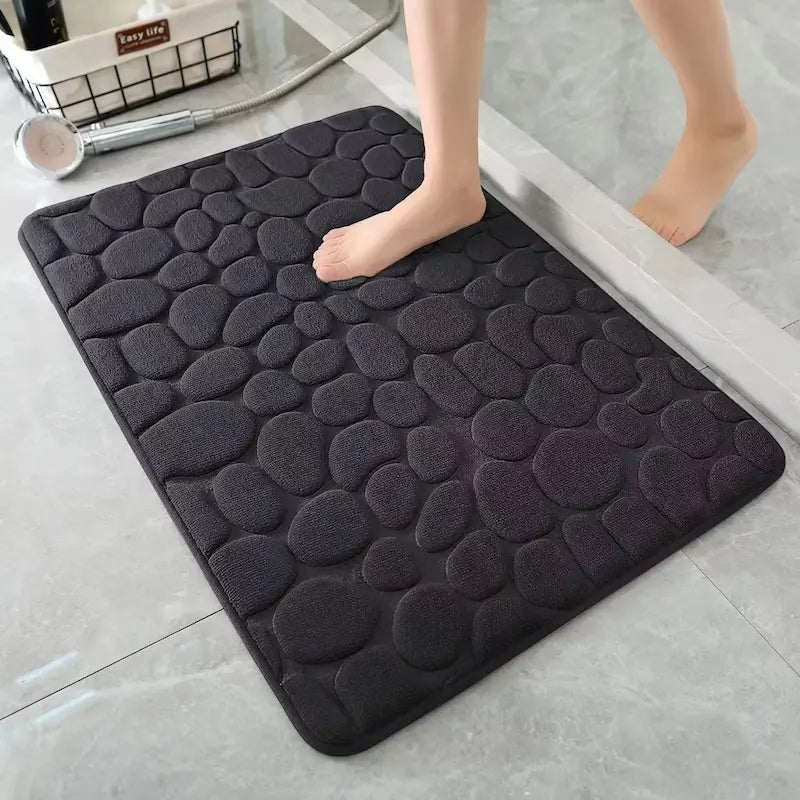 Tapis de bain 3D – Séchage Rapide & Antidérapant