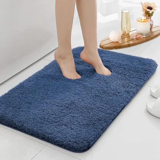 Tapis de bain absorbant à poils longs – Essuyage doux