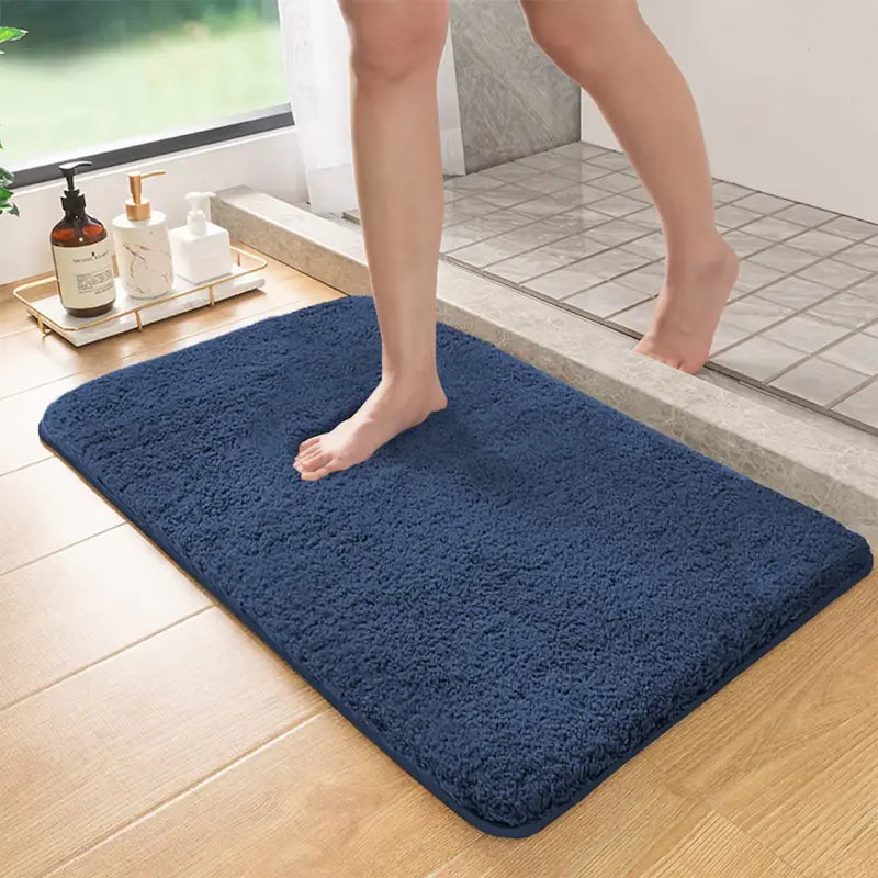 Tapis de bain absorbant à poils longs – Essuyage doux