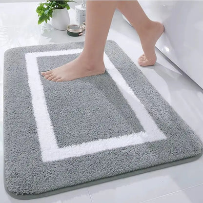 Tapis de bain absorbant épais – Douceur peluche antidérapante