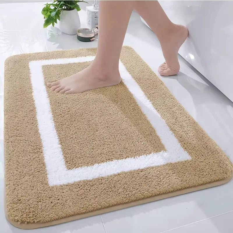 Tapis de bain absorbant épais – Douceur peluche antidérapante