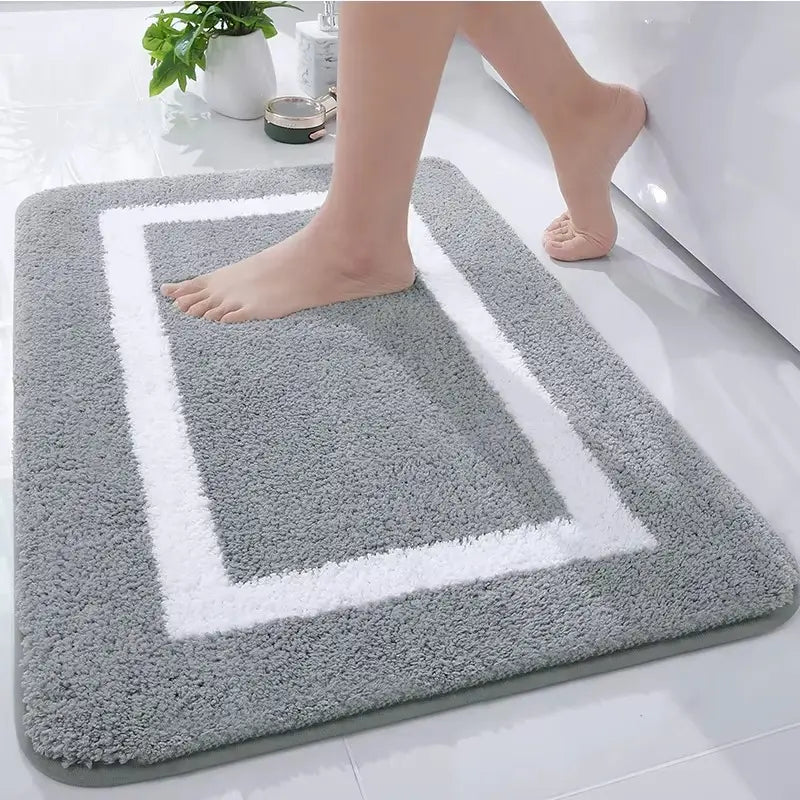Tapis de bain absorbant épais – Douceur peluche antidérapante