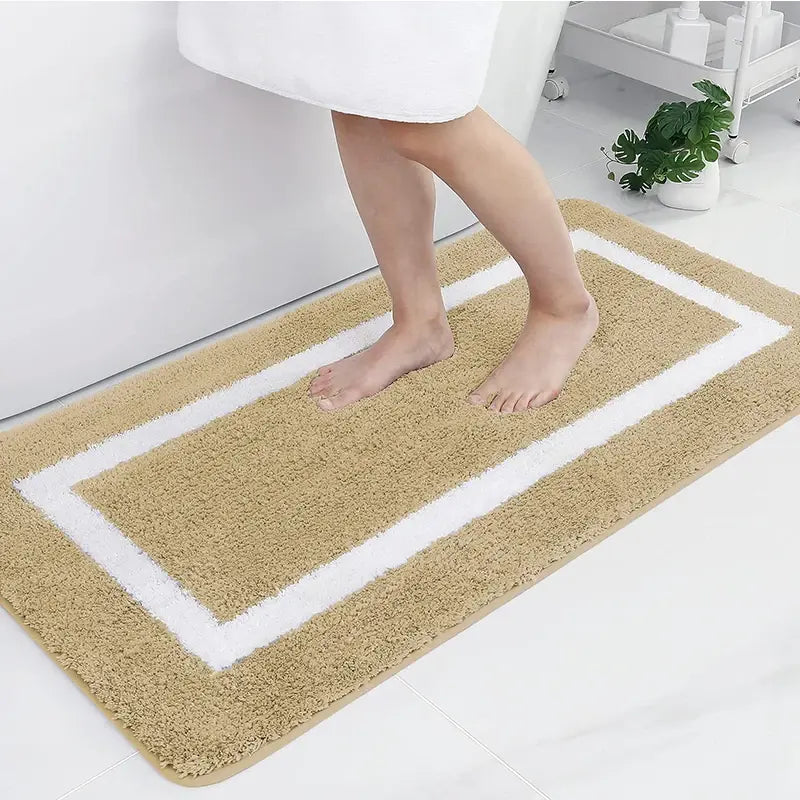 Tapis de bain absorbant épais – Douceur peluche antidérapante