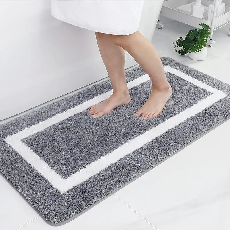 Tapis de bain absorbant épais – Douceur peluche antidérapante