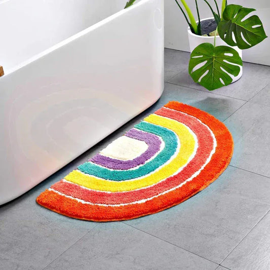Tapis de bain arc-en-ciel - Absorbant décoratif