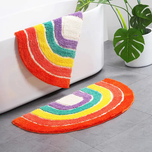 Tapis de bain arc-en-ciel - Absorbant décoratif
