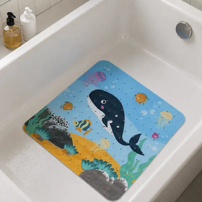 Tapis de bain bébé carré en PVC