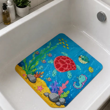 Tapis de bain bébé carré en PVC