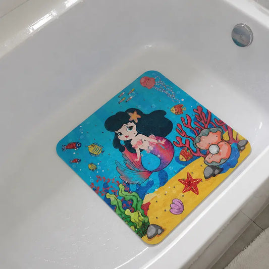 Tapis de bain bébé carré en PVC