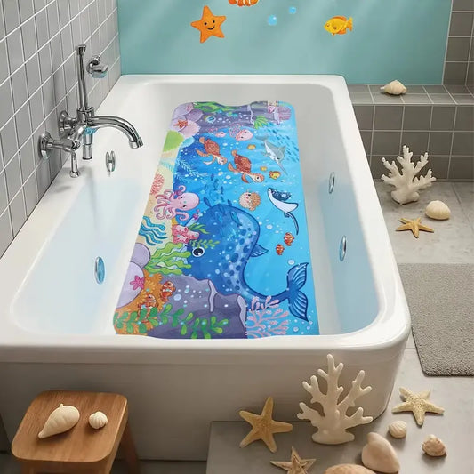 Tapis de bain bébé extra long – Antidérapant ludique