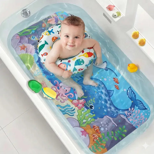Tapis de bain bébé extra long – Antidérapant ludique