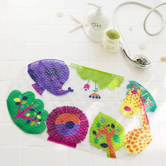 Tapis de bain bébé girafe – Douceur antidérapante