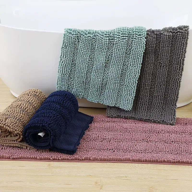 Tapis de bain chenille coordonné - Douceur absorbante