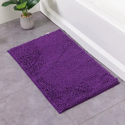 Tapis de bain chenille nordique – Absorption douce antidérapante