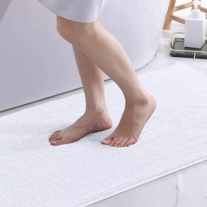 Tapis de bain chenille ultra doux – Absorbant antidérapant