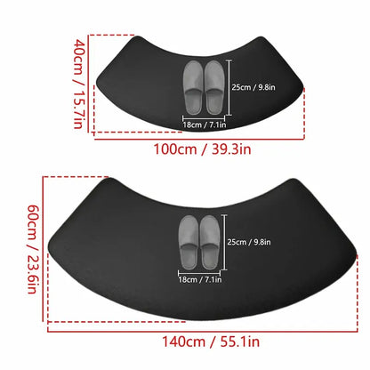 Tapis de bain diatomite arqué uni – Absorption rapide antidérapante