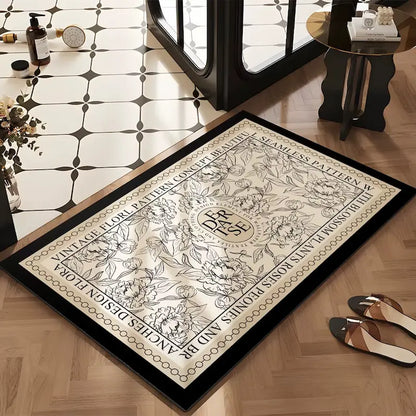 Tapis de bain diatomite campagne française - Absorbant antidérapant