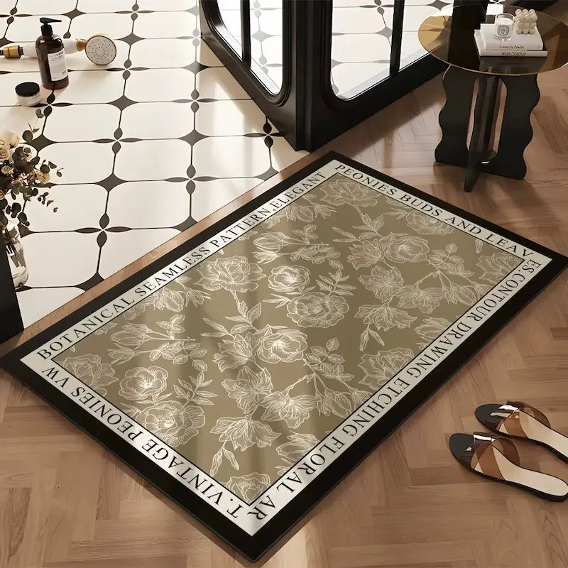 Tapis de bain diatomite campagne française - Absorbant antidérapant