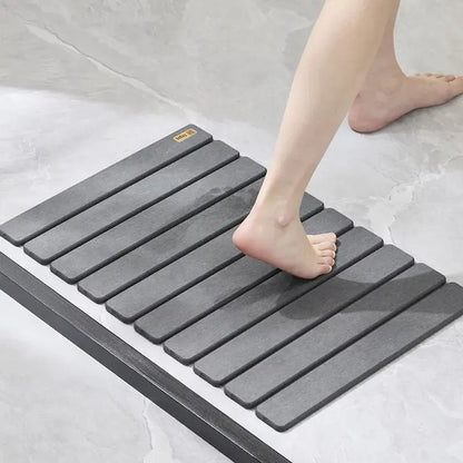 Tapis de bain diatomite en pierre – Absorption naturelle