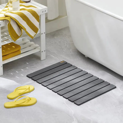Tapis de bain diatomite en pierre – Absorption naturelle