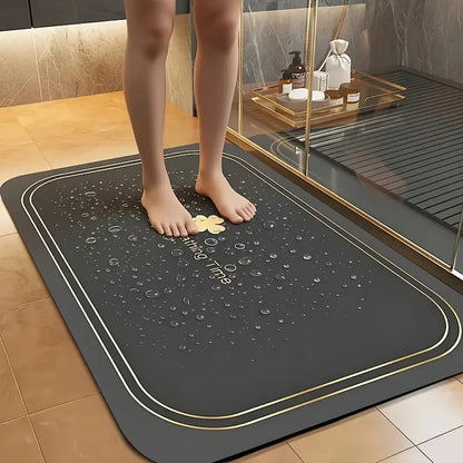 Tapis de bain diatomite gel de silice – Séchage rapide doux