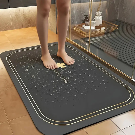 Tapis de bain diatomite gel de silice – Séchage rapide doux
