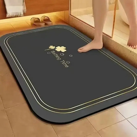 Tapis de bain diatomite gel de silice – Séchage rapide doux