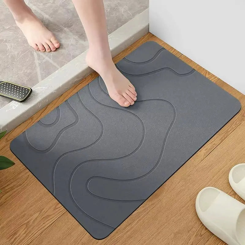 Tapis de bain diatomite intérieur – Absorption rapide
