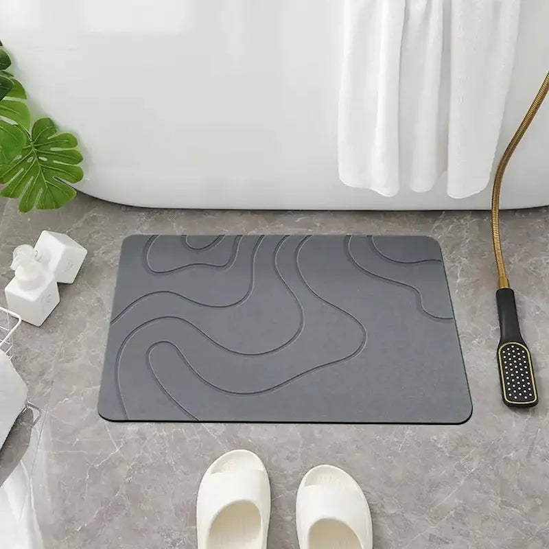 Tapis de bain diatomite intérieur – Absorption rapide