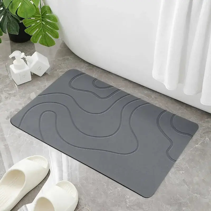 Tapis de bain diatomite intérieur – Absorption rapide