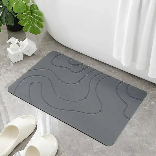 Tapis de bain diatomite intérieur – Absorption rapide
