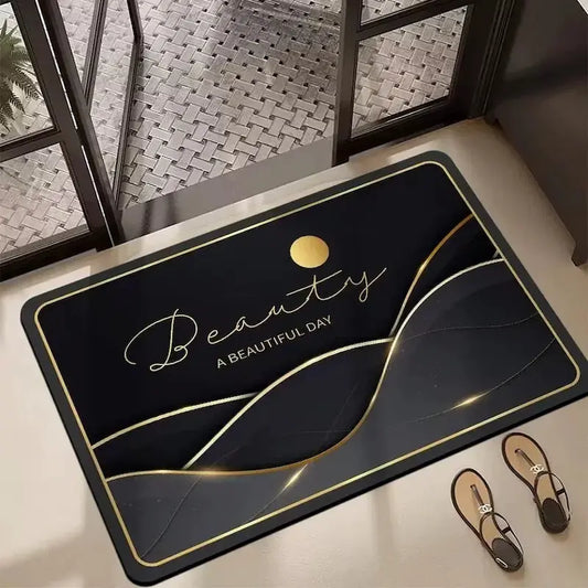Tapis de bain diatomite lumière luxe – Antidérapant résistant à la saleté