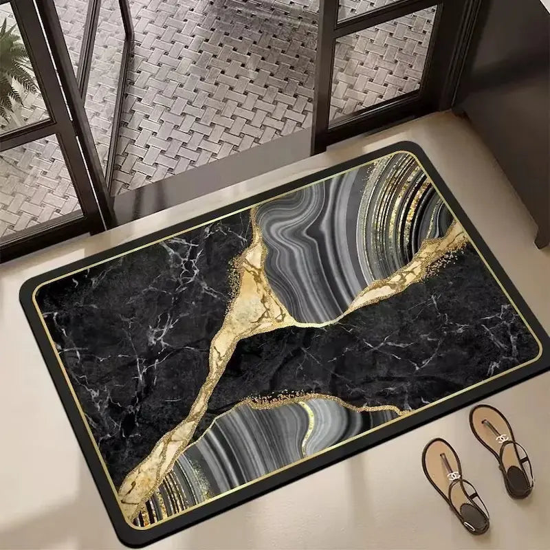 Tapis de bain diatomite lumière luxe – Antidérapant résistant à la saleté