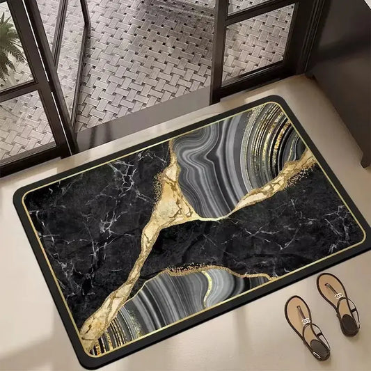 Tapis de bain diatomite lumière luxe – Antidérapant résistant à la saleté