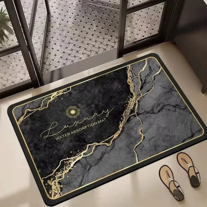 Tapis de bain diatomite lumière luxe – Antidérapant résistant à la saleté
