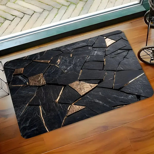 Tapis de bain diatomite marbré – Antidérapant élégant