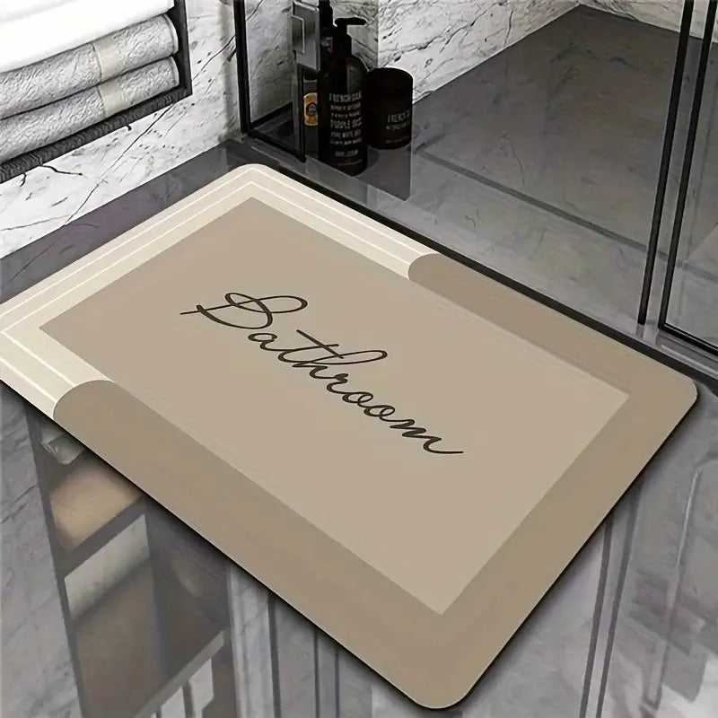 Tapis de bain diatomite minimaliste – Absorption rapide