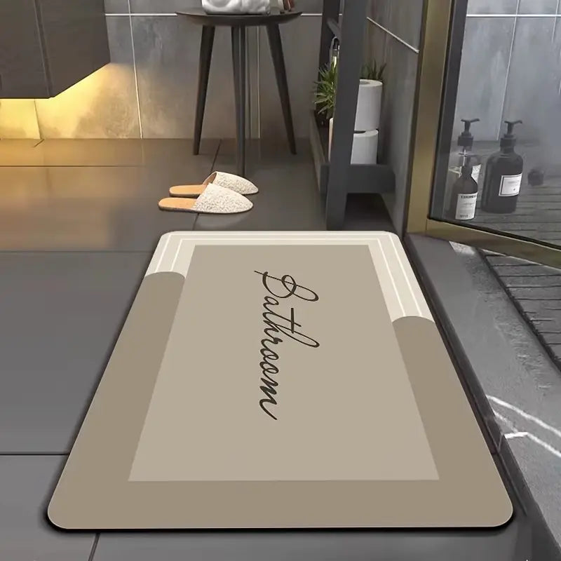 Tapis de bain diatomite minimaliste – Absorption rapide