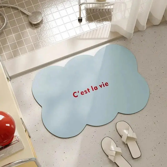 Tapis de bain diatomite nuage – Super absorbant