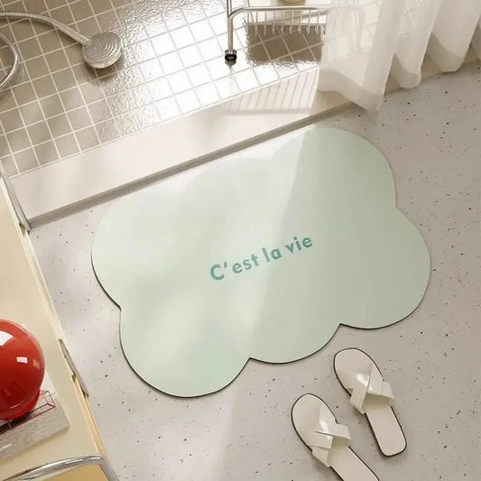 Tapis de bain diatomite nuage – Super absorbant