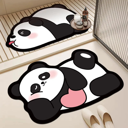 Tapis de bain diatomite Panda – Douceur minérale