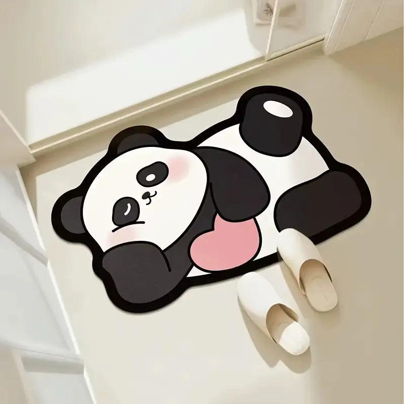 Tapis de bain diatomite Panda – Douceur minérale