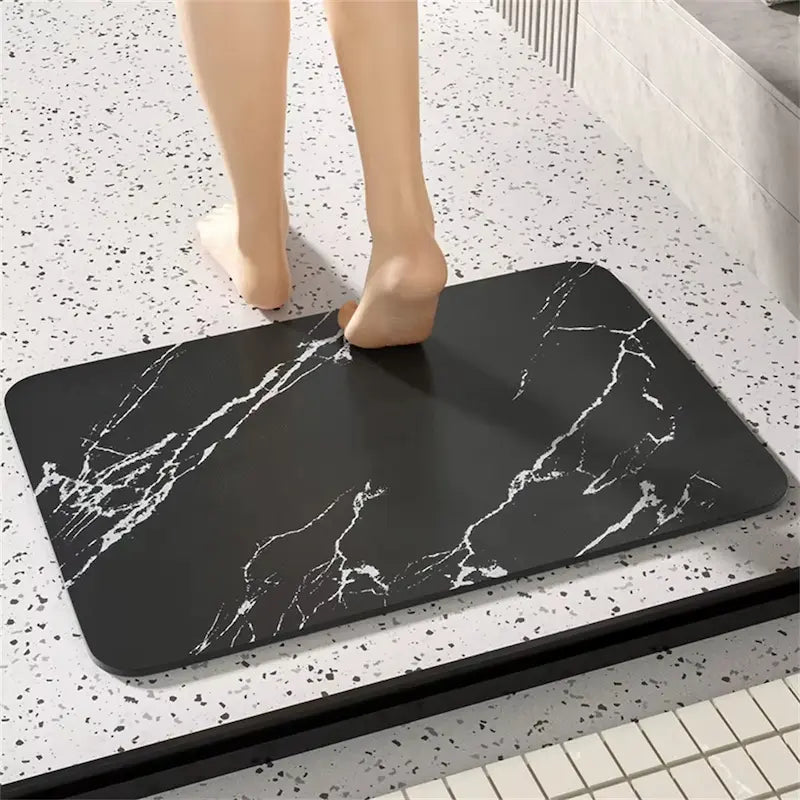 Tapis de bain diatomite PU – Séchage rapide antidérapant
