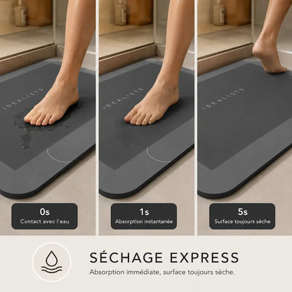 Tapis de bain diatomite super absorbant