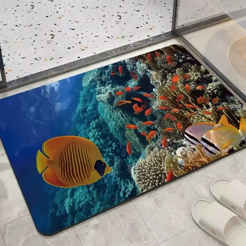 Tapis de bain doux Ocean – Fraîcheur estivale