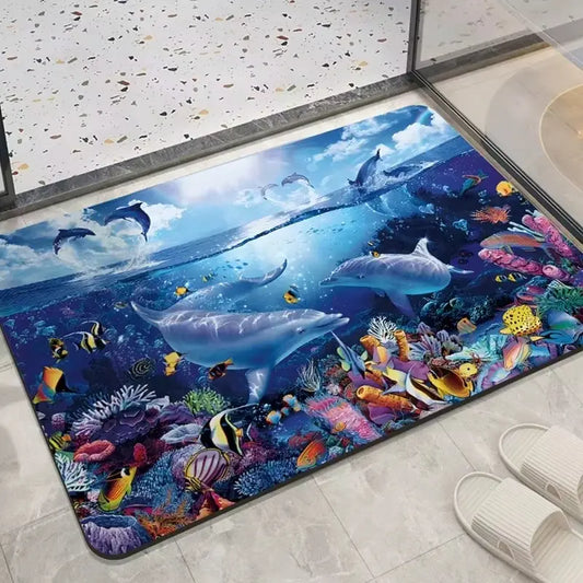 Tapis de bain doux Ocean – Fraîcheur estivale