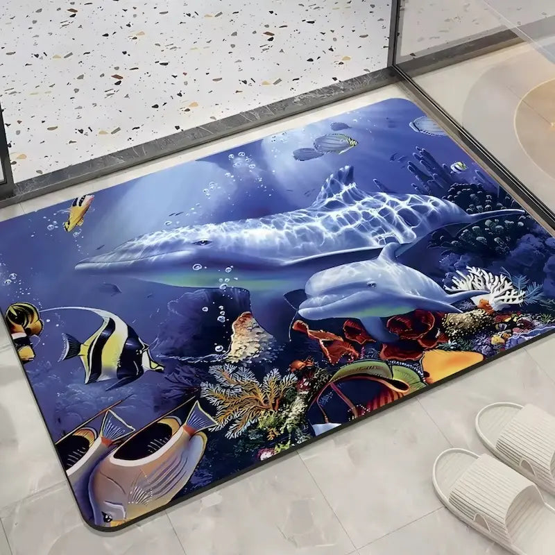 Tapis de bain doux Ocean – Fraîcheur estivale