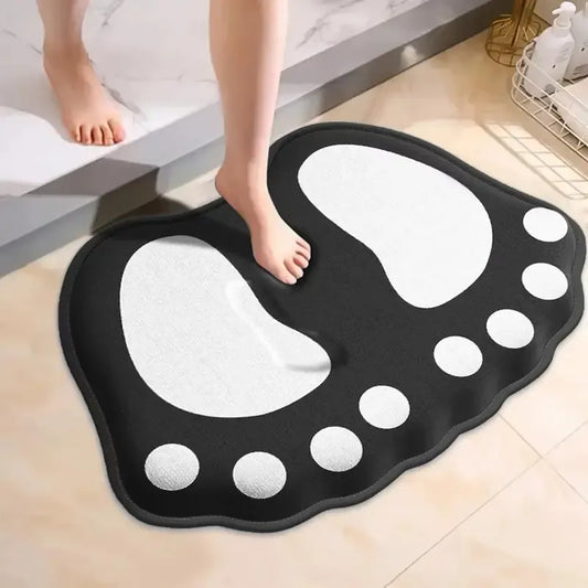 Tapis de bain flanelle cartoon – Épais absorbant antidérapant